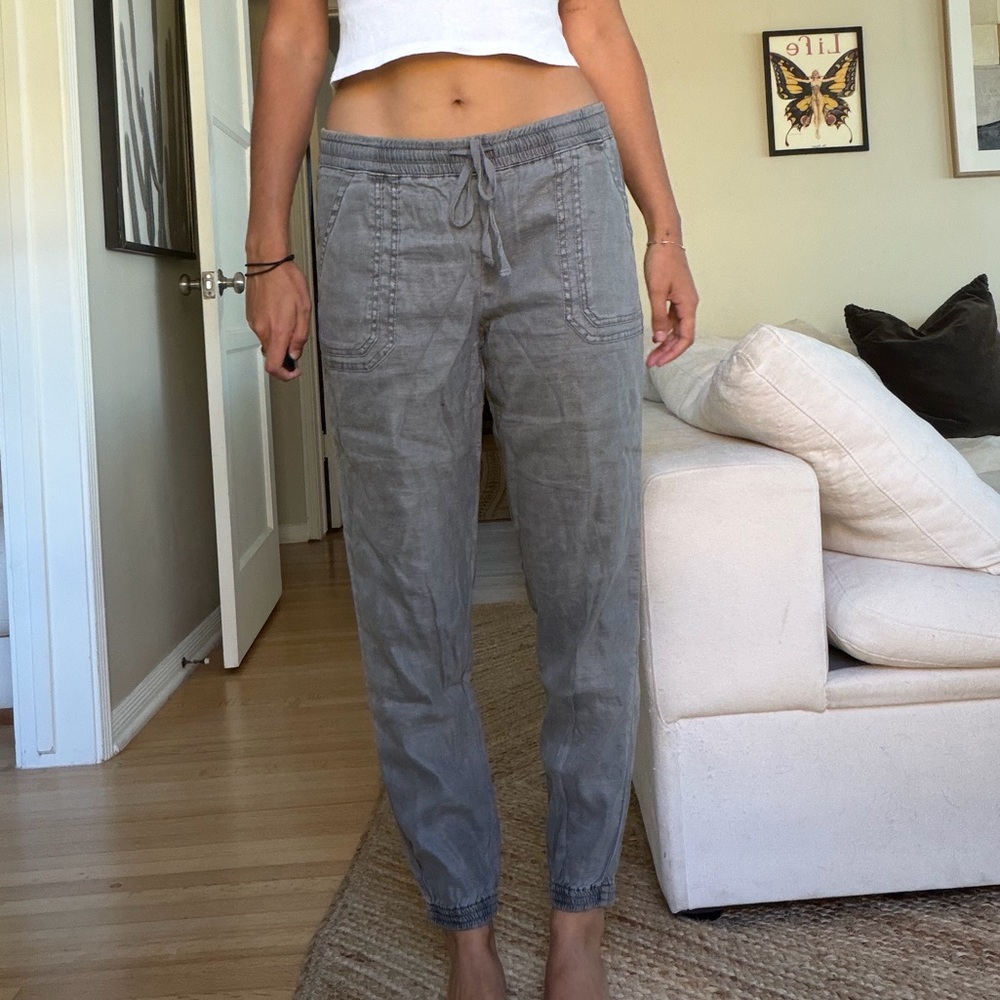 Linen Drawstring Joggers